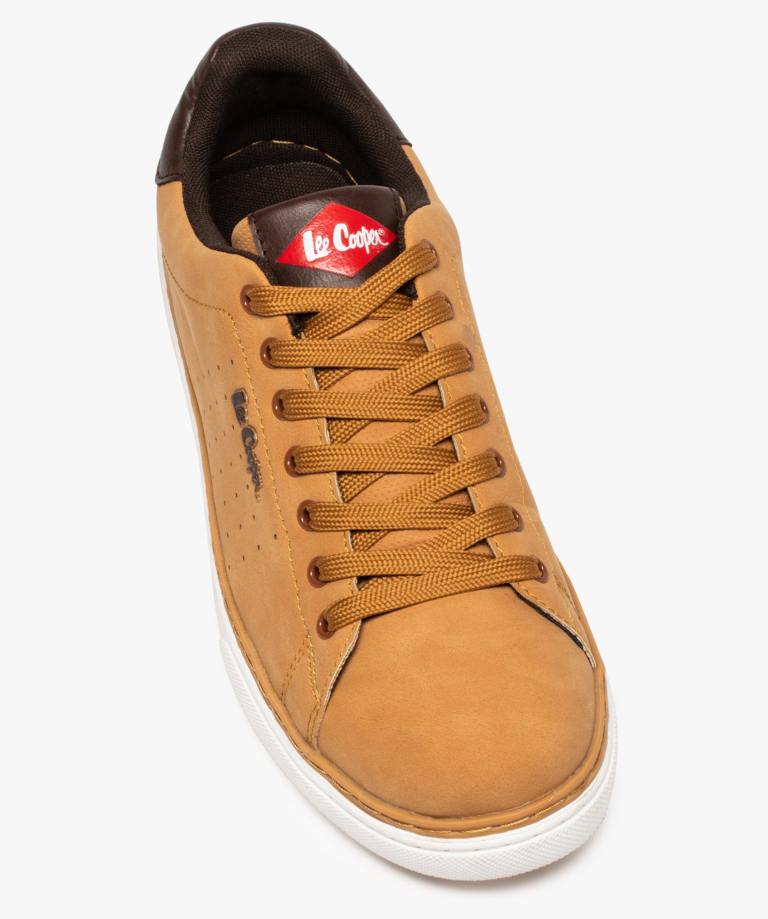 Baskets homme tige basse unie à lacets – Lee Cooper Smart camel | GEMO
