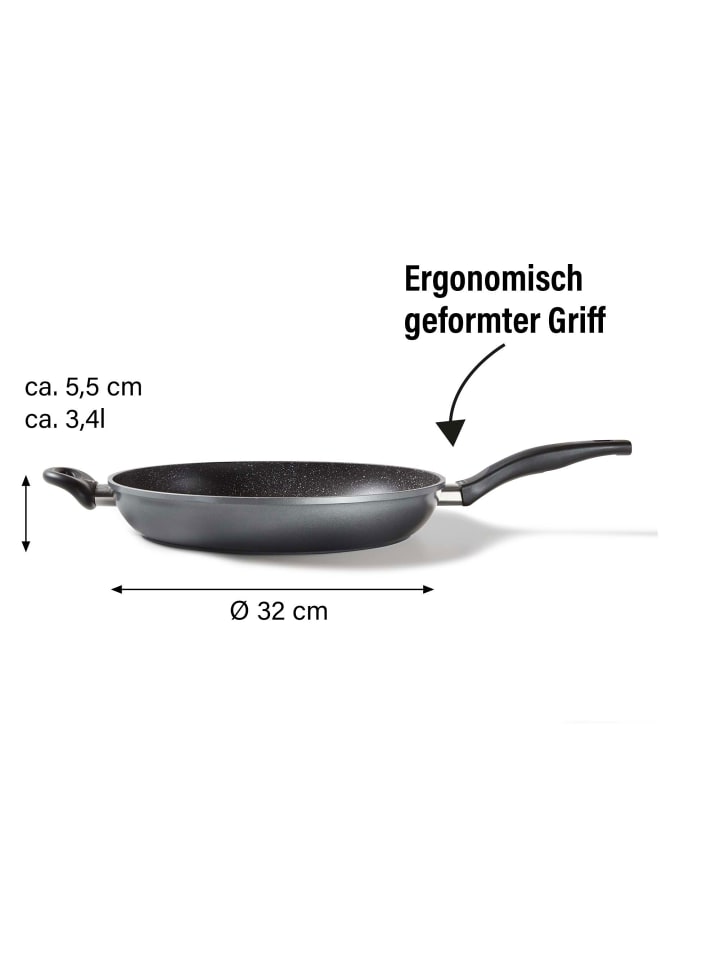 Stoneline Bratpfanne 32 cm | ohne Deckel in Anthrazit | 32cm günstig kaufen Ø 32 cm