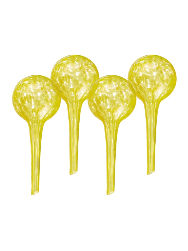 relaxdays 4 x Bewässerungskugel in Gelb - (H)15 x Ø 6 cm günstig kaufen onesize
