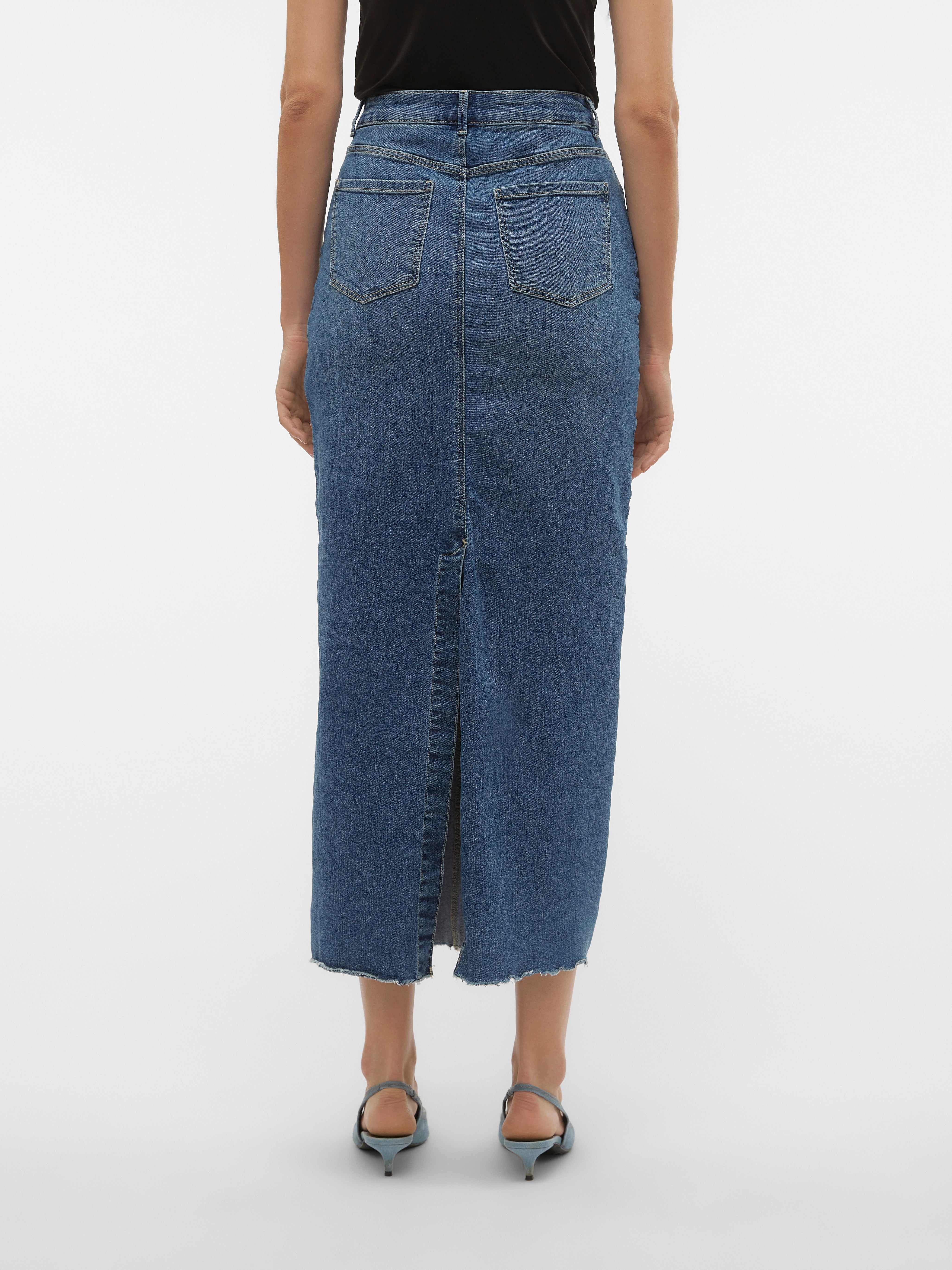 VMBERLA Hohe Taille Langer Rock