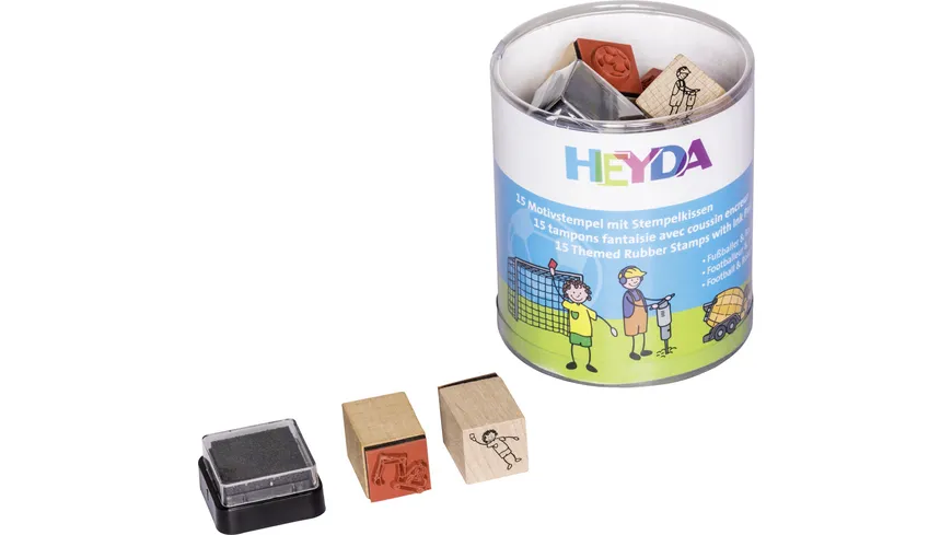 HEYDA Stempelset Fußballer & Baustelle