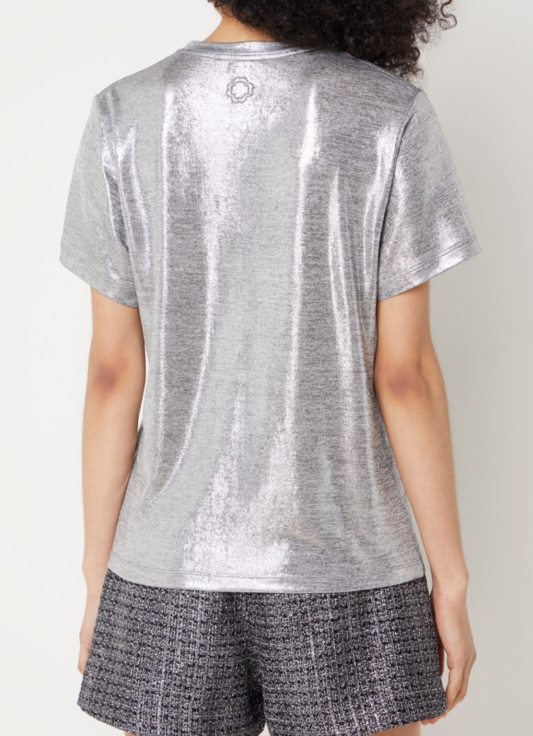 Maje T-shirt with metallic finish