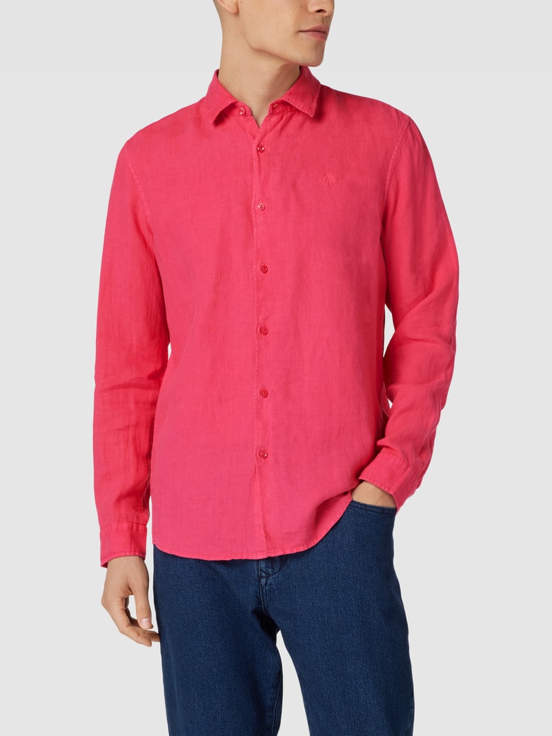 Freizeithemd mit Label-Stitching in pink