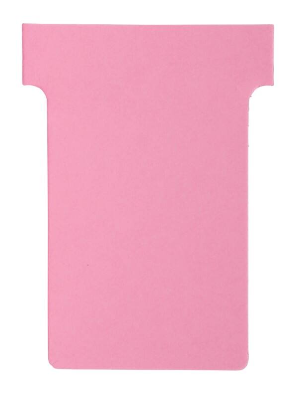 Nobo T-Steckkarten 2 Rosa 6 x 8,5 cm 100 Stück