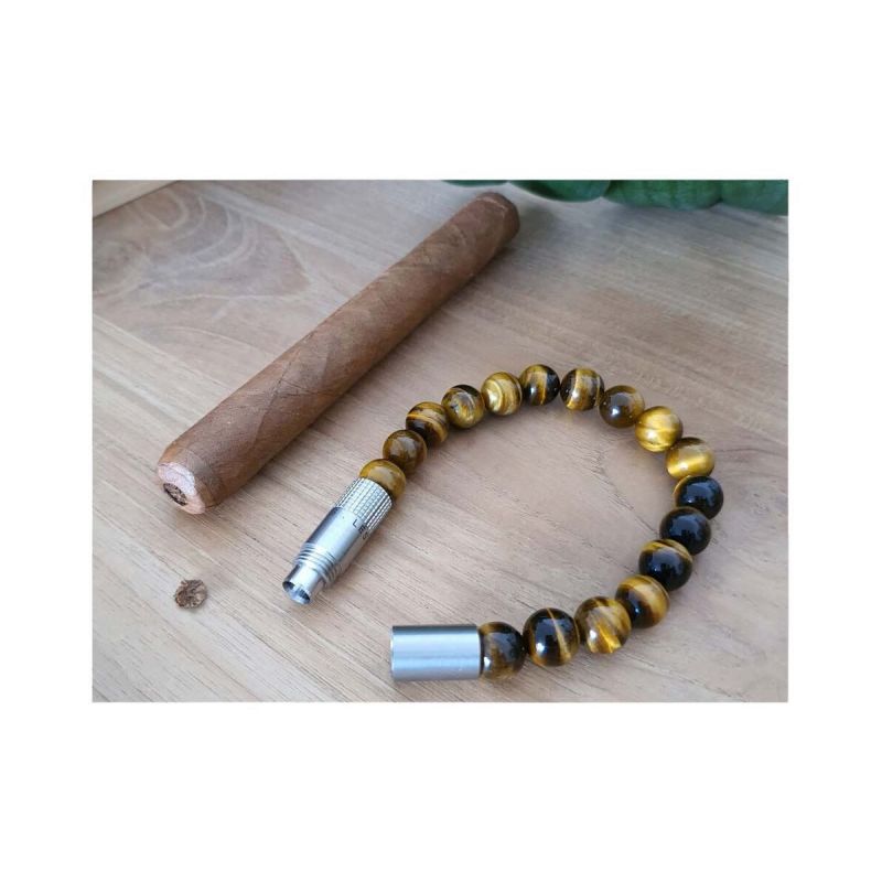 Les Fines Lames Punch Stainless Steel Bracelet in Tiger color - Size M