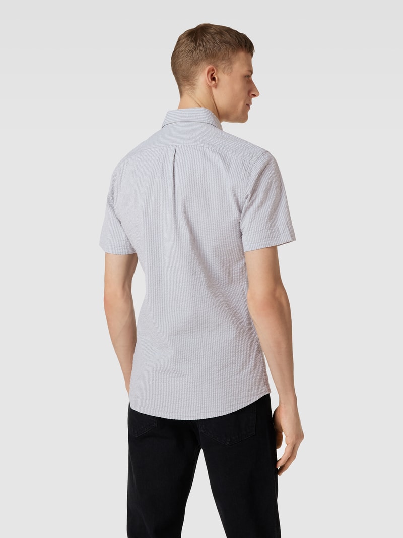 Slim Fit Freizeithemd mit Streifenmuster in mint
