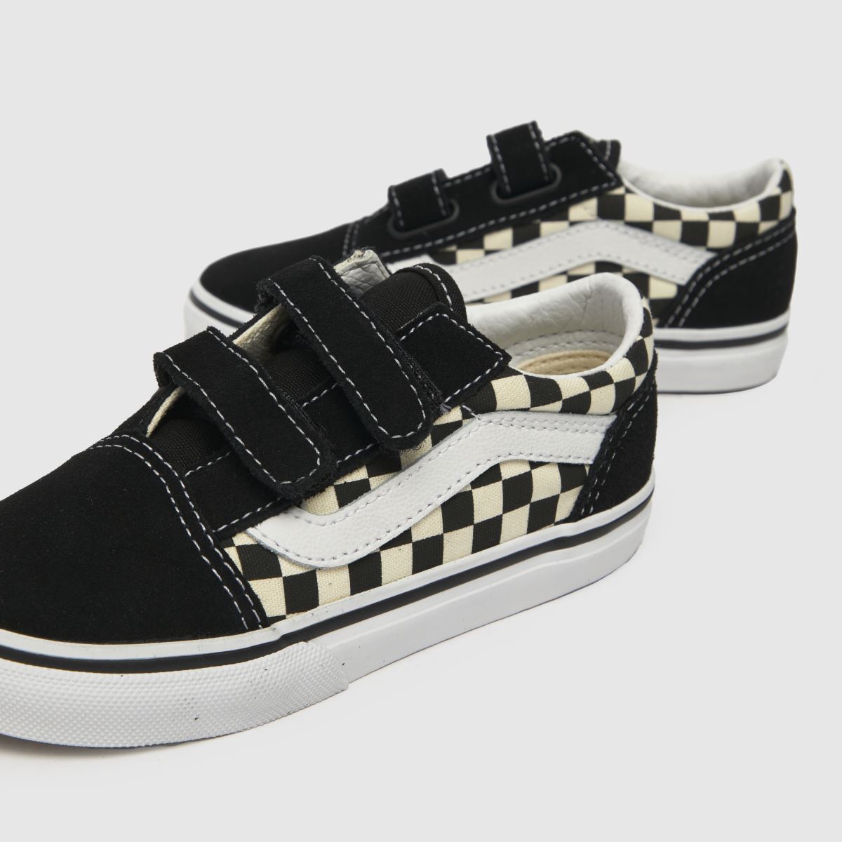 Vans svarta och vita Old Skool v småbarnsskor