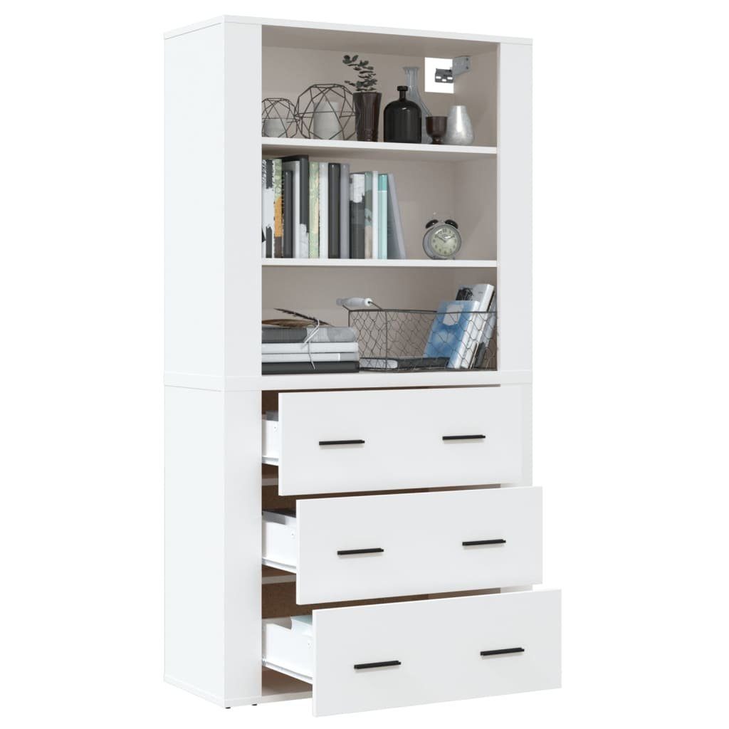 vidaXL Sideboard Highboard Weiß Holzwerkstoff (1 St)