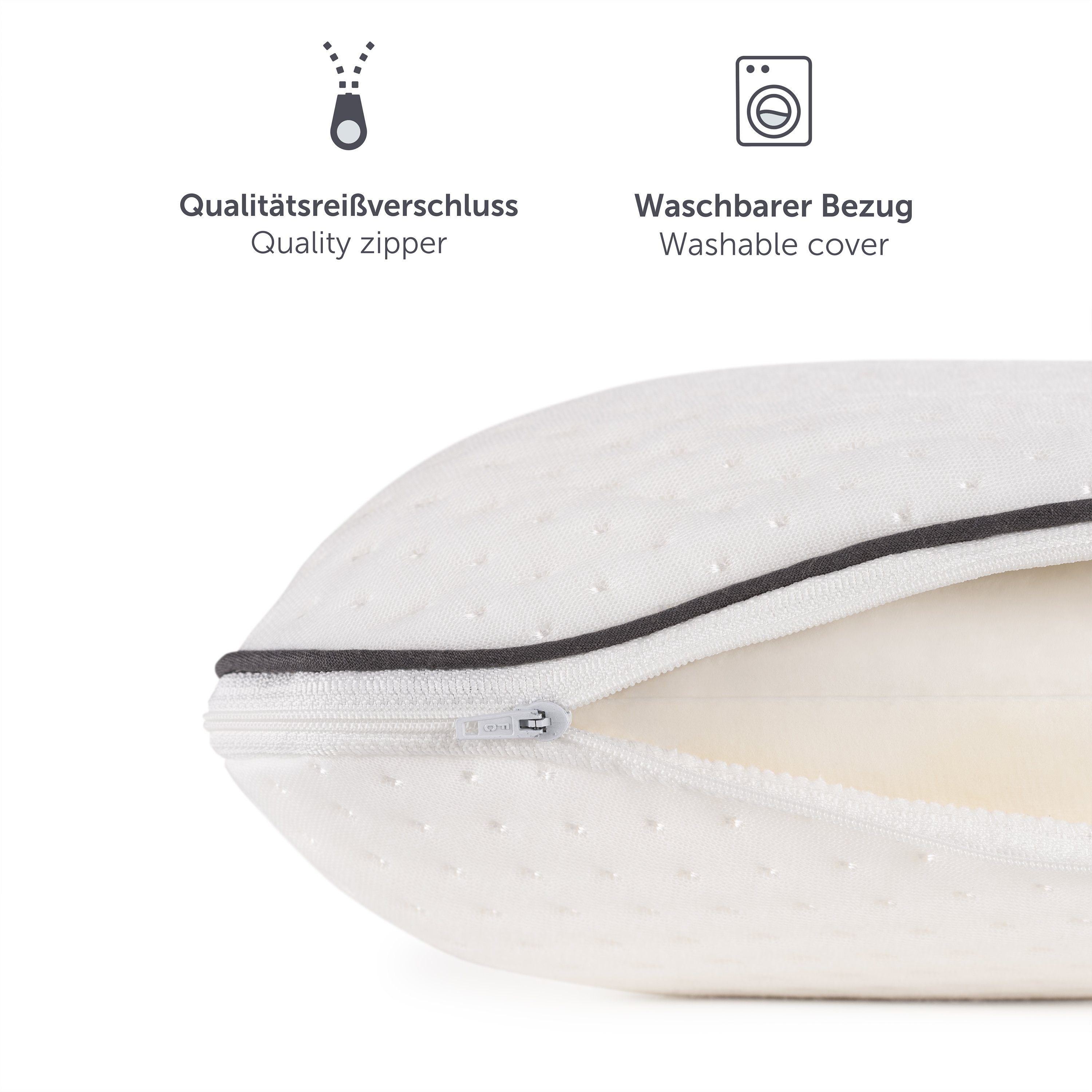 Blumtal Reisekissen Visco-Schaum Reisekissen Memory Foam - Reise Nackenkissen mit Tasche, mit Jersey Bezug, komprimierbar, ideales Camping Kopfkissen