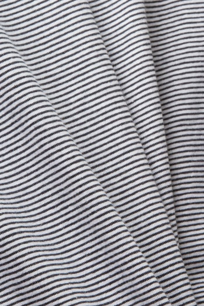 Gestreiftes Jersey Poloshirt, Baumwolle-Leinen-Mix
