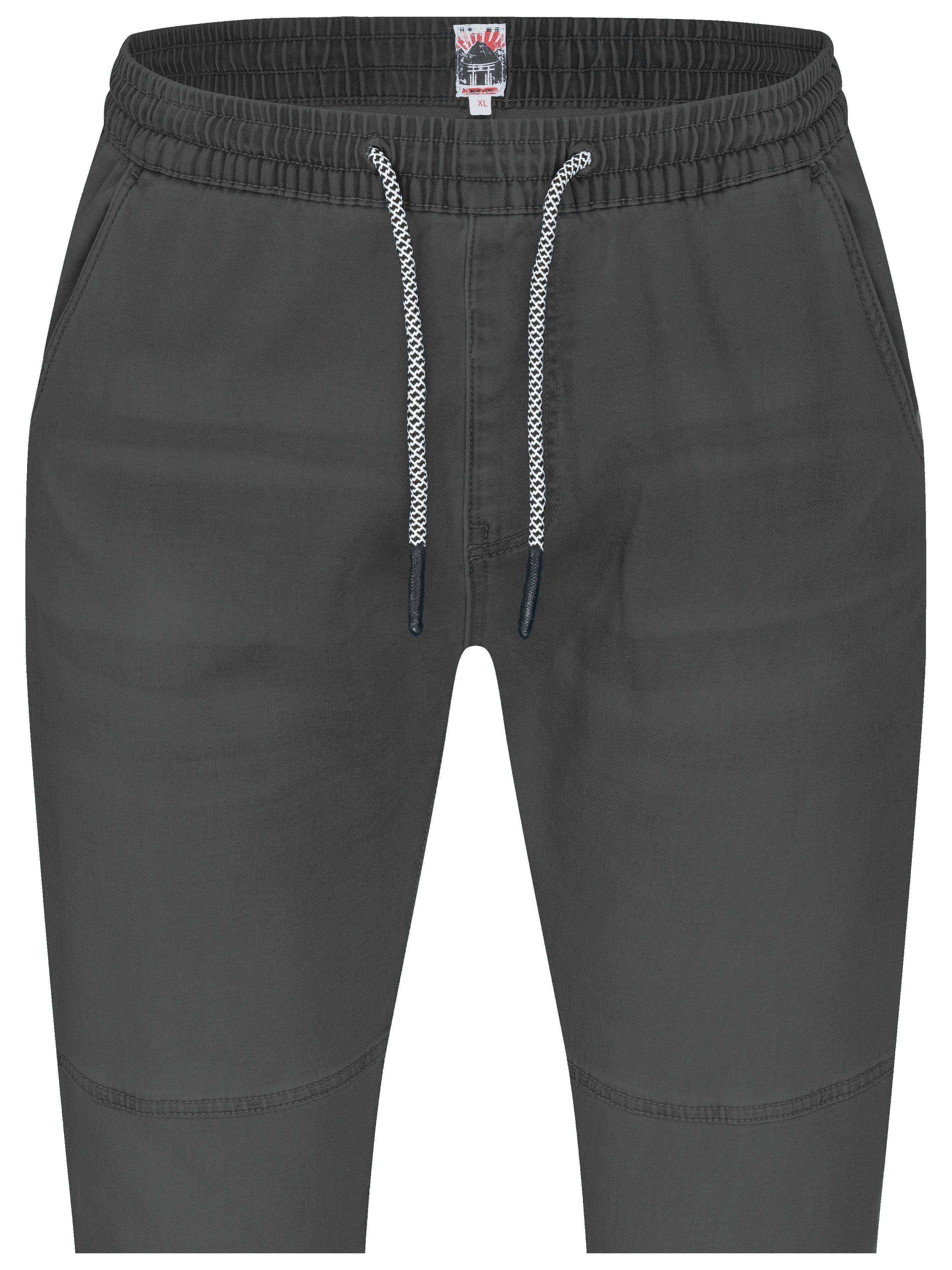 Indicode Schlupfhose Oltjon bequeme lässige Freizeithose in Jeansoptik mit elastischem Bund