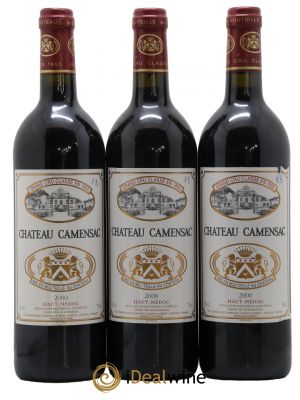 Château Camensac 5ème Grand Cru Classé  2000 - Lot de 3 Bouteilles
