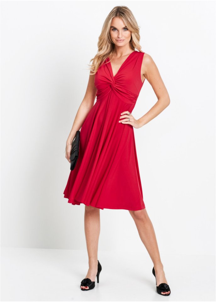 Shirtkleid mit V-Ausschnitt