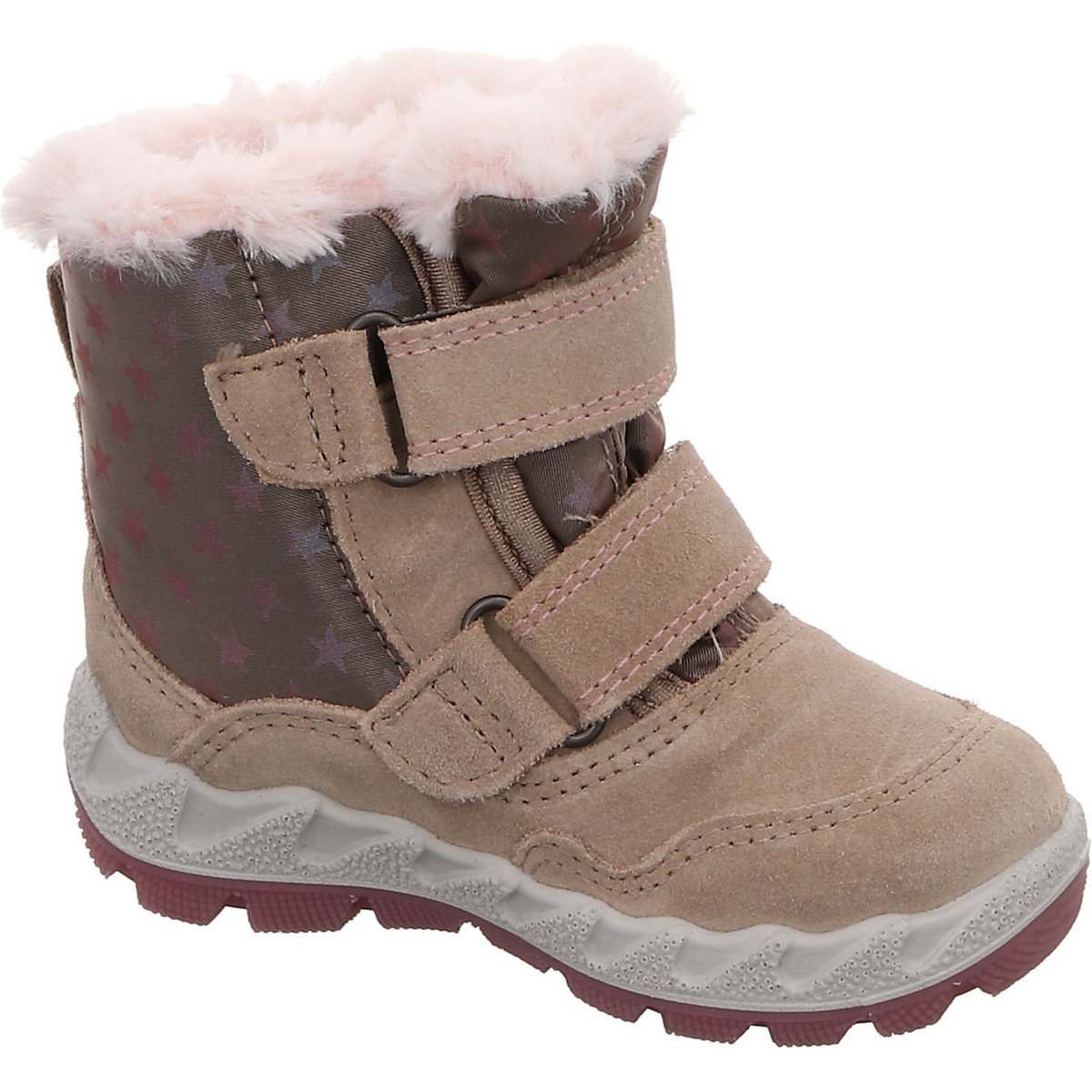 Baby Lauflernschuhe Krabbelschuhe Icebird Boots Babyschuhe Mädchen Leder-/Textilkombination bedruckt Halbschuhe