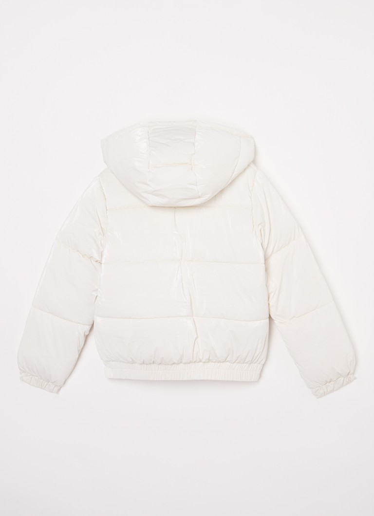 Veste matelassée Benetton à capuche, ornée d'un motif matelassé.