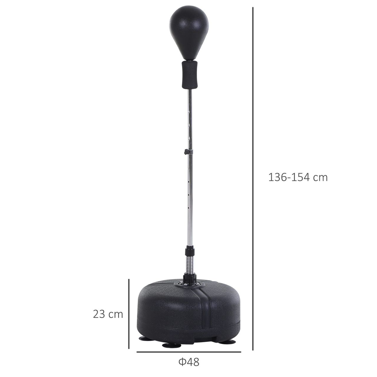 HOMCOM Punchingball Set Boxen Training Set Standboxsack mit Rote ø48 x H136-154 cm