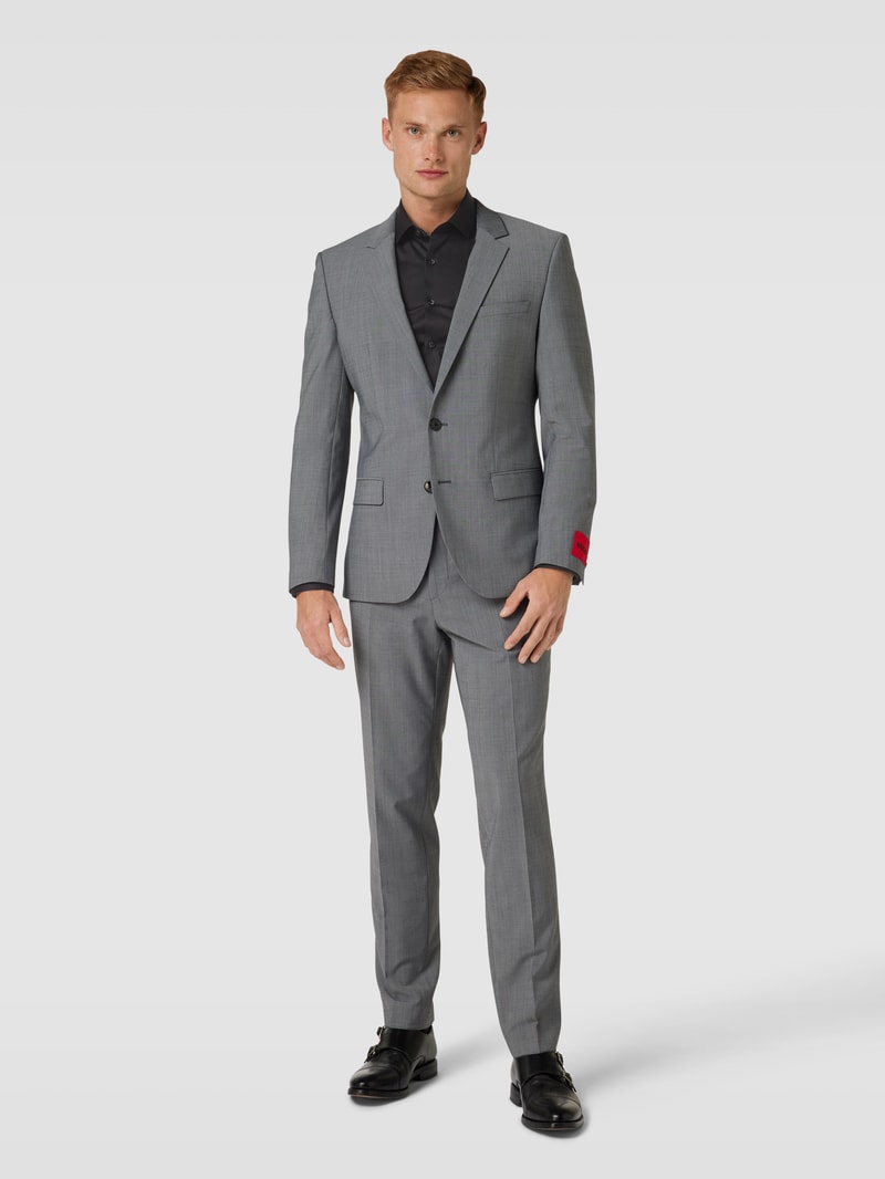 Super Slim Business-Hemd mit Kentkragen in schwarz