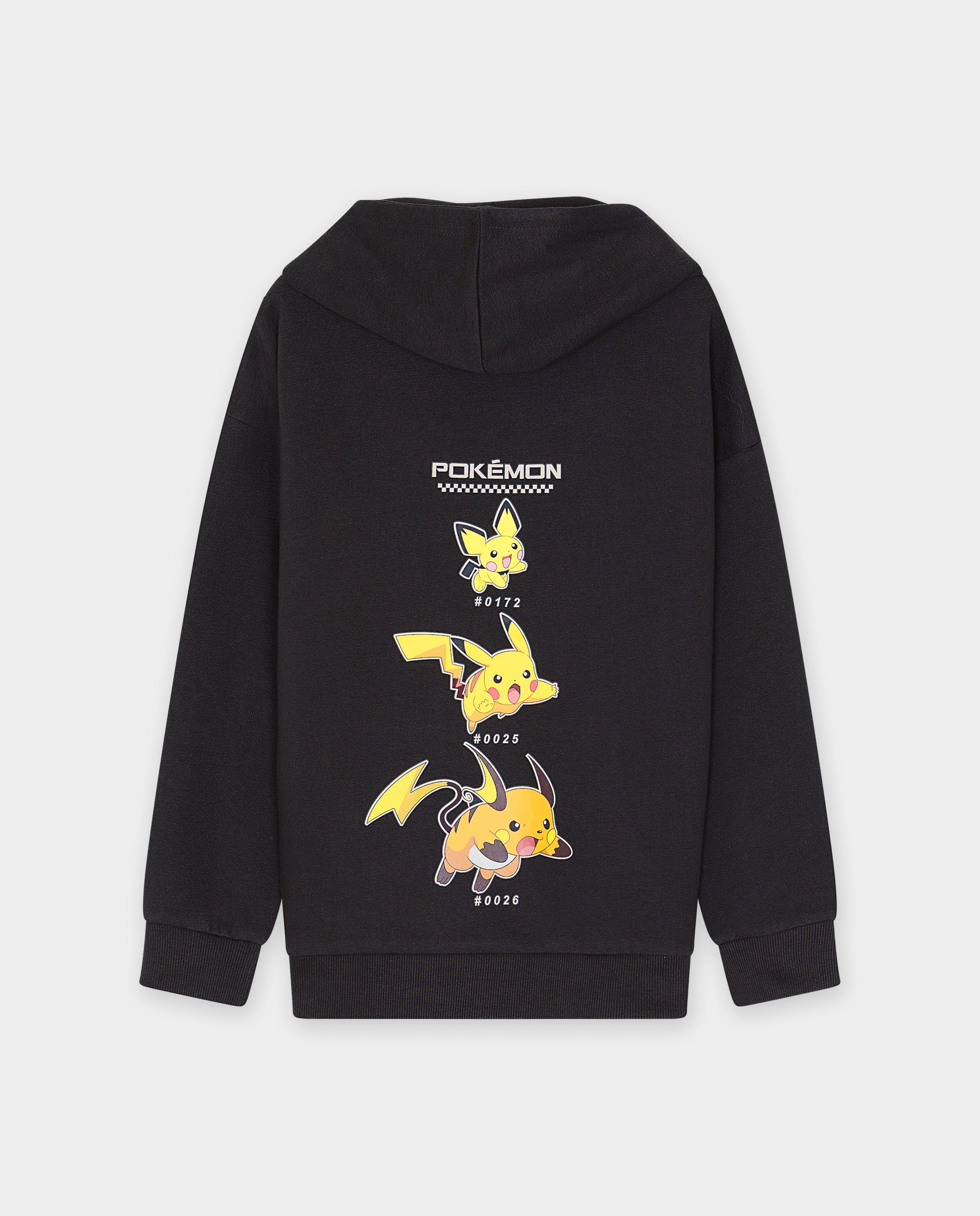Hanorac Pokemon cu inscripția Pokémon, gri închis