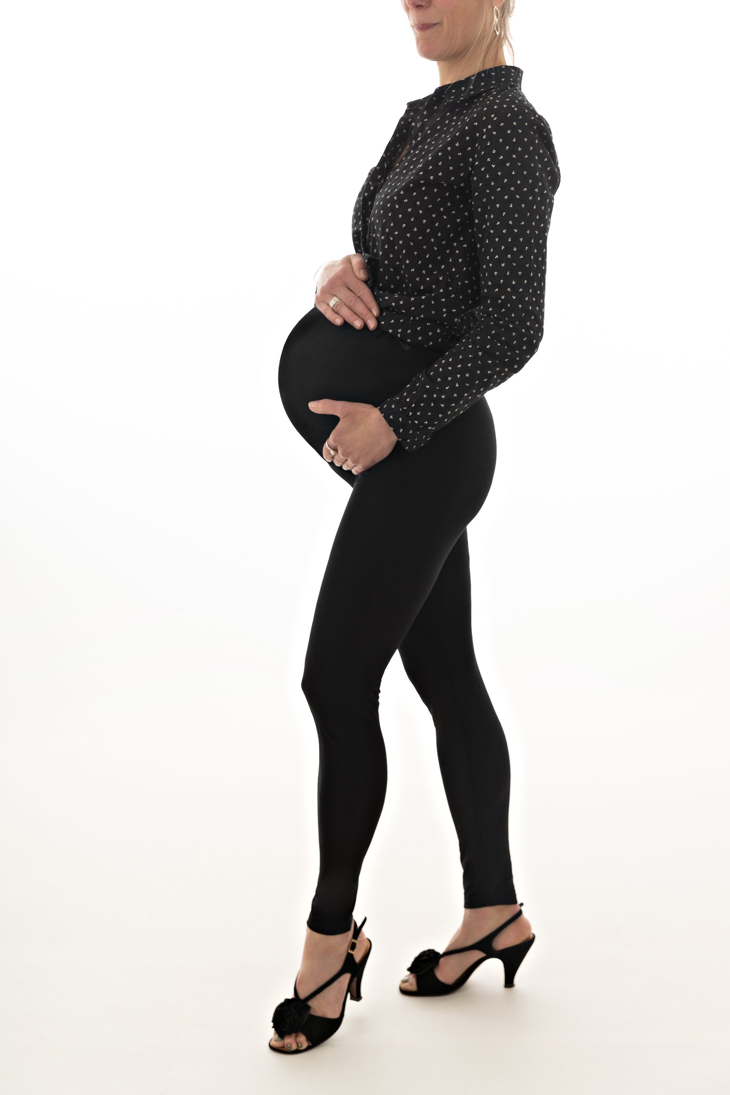 petit amour Umstandsleggings JULIETTA bequeme Schwangerschaftshose schwarz, Yoga & Leggings (1-tlg., fällt groß aus, bitte eine Nummer kleiner bestellen) perfekt geeignet für Layering (Zwiebellook) das ganze Jahr über