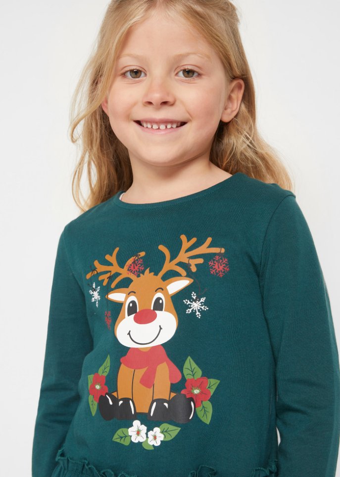 Mädchen Jerseykleid + Puppenkleid (2-tlg. Set)