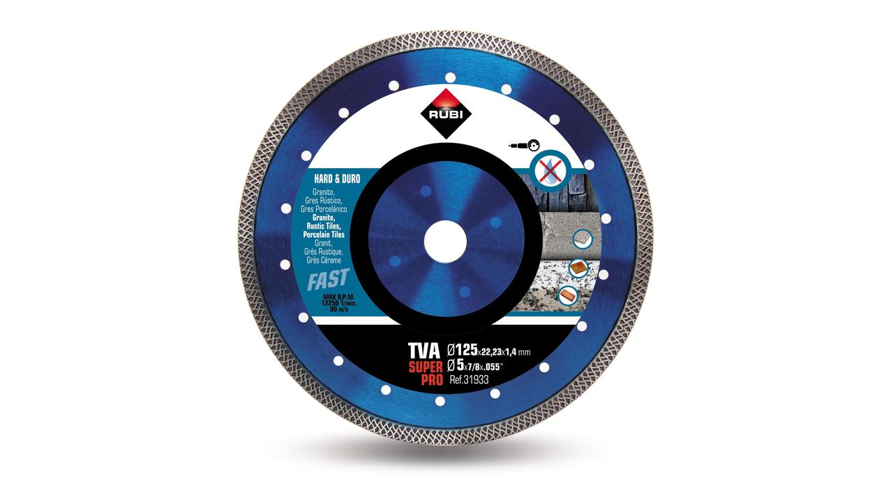 Diamantový pilový kotouč Rubi 31933 TVA 125 SUPERPRO Turbo Viper na tvrdé materiály 125 x 22,23 mm