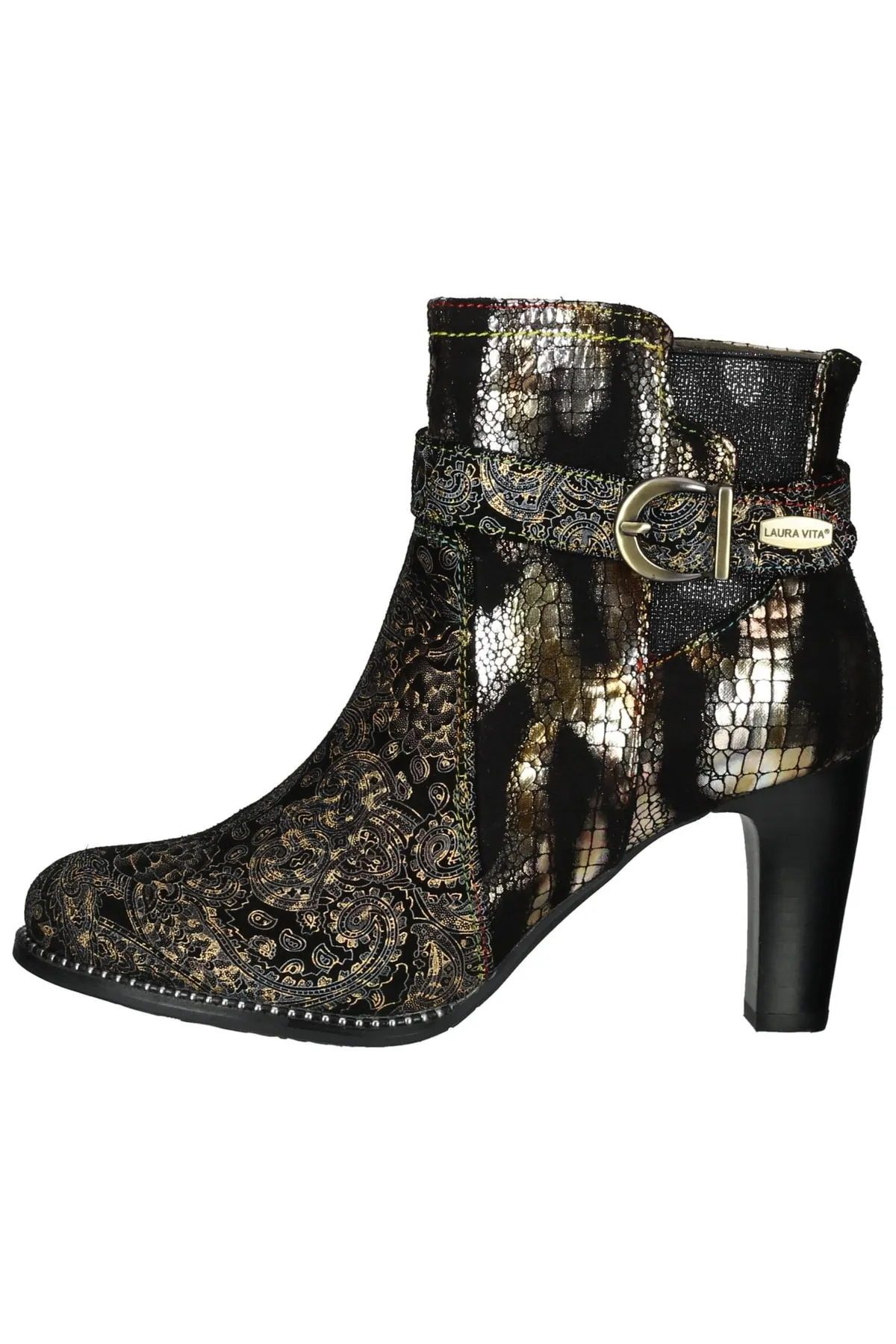 LAURA VITA  Stiefelette - Schwarz - Pfennigabsatz/Stiletto