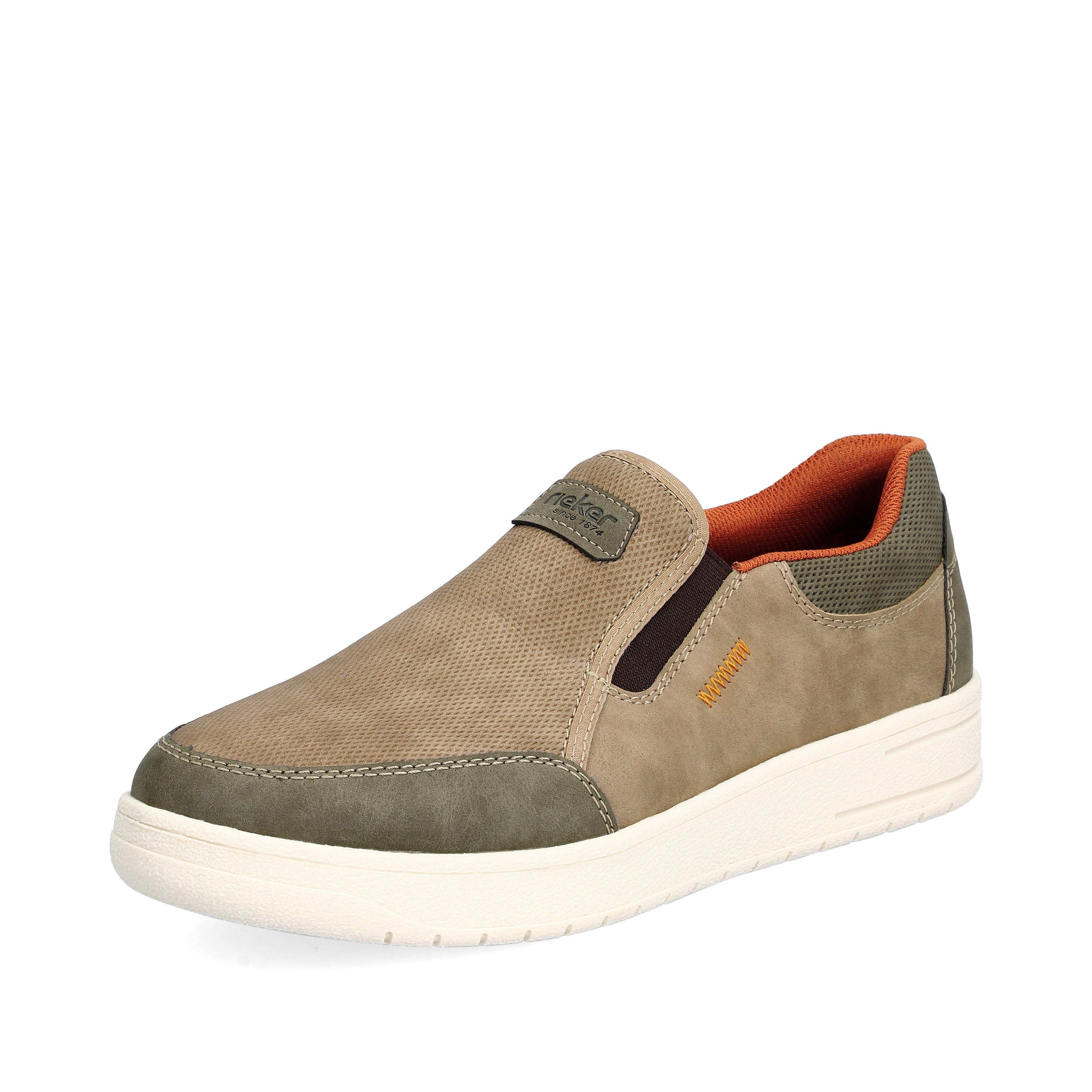 Rieker Herren Slipper braun-beige