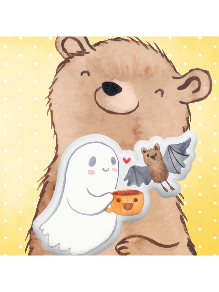 Mr. & Mrs. Panda Kissen Kuscheltier Gespenst Kaffee ohne Spruch in Weiß günstig kaufen