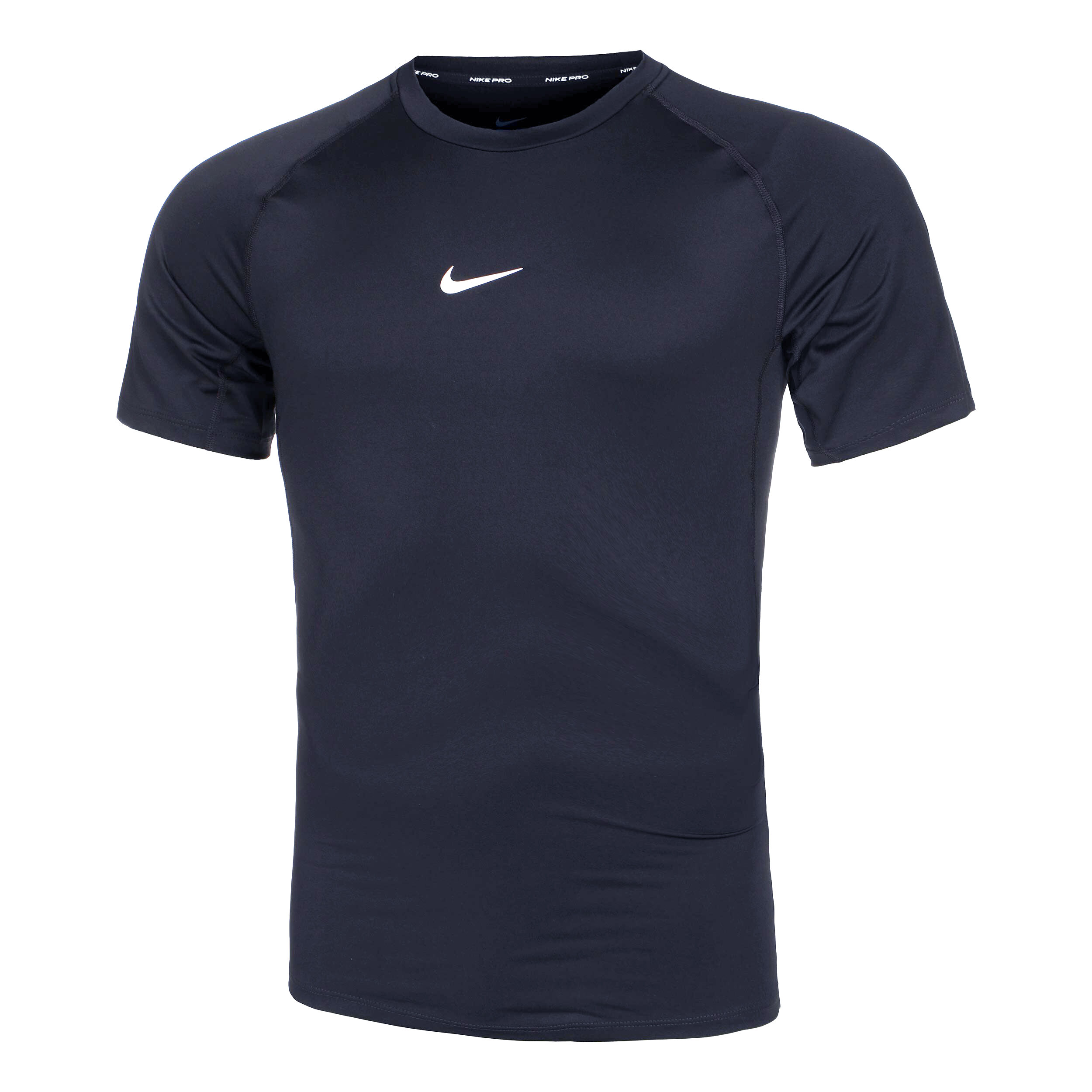 Dri-Fit Pro Tight Fitness T-Shirt Herren - Dunkelblau, Weiß