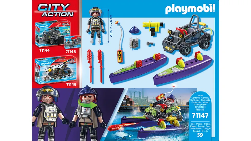 PLAYMOBIL 71147 - City Action - SWAT-Multi-Terrain-Quad