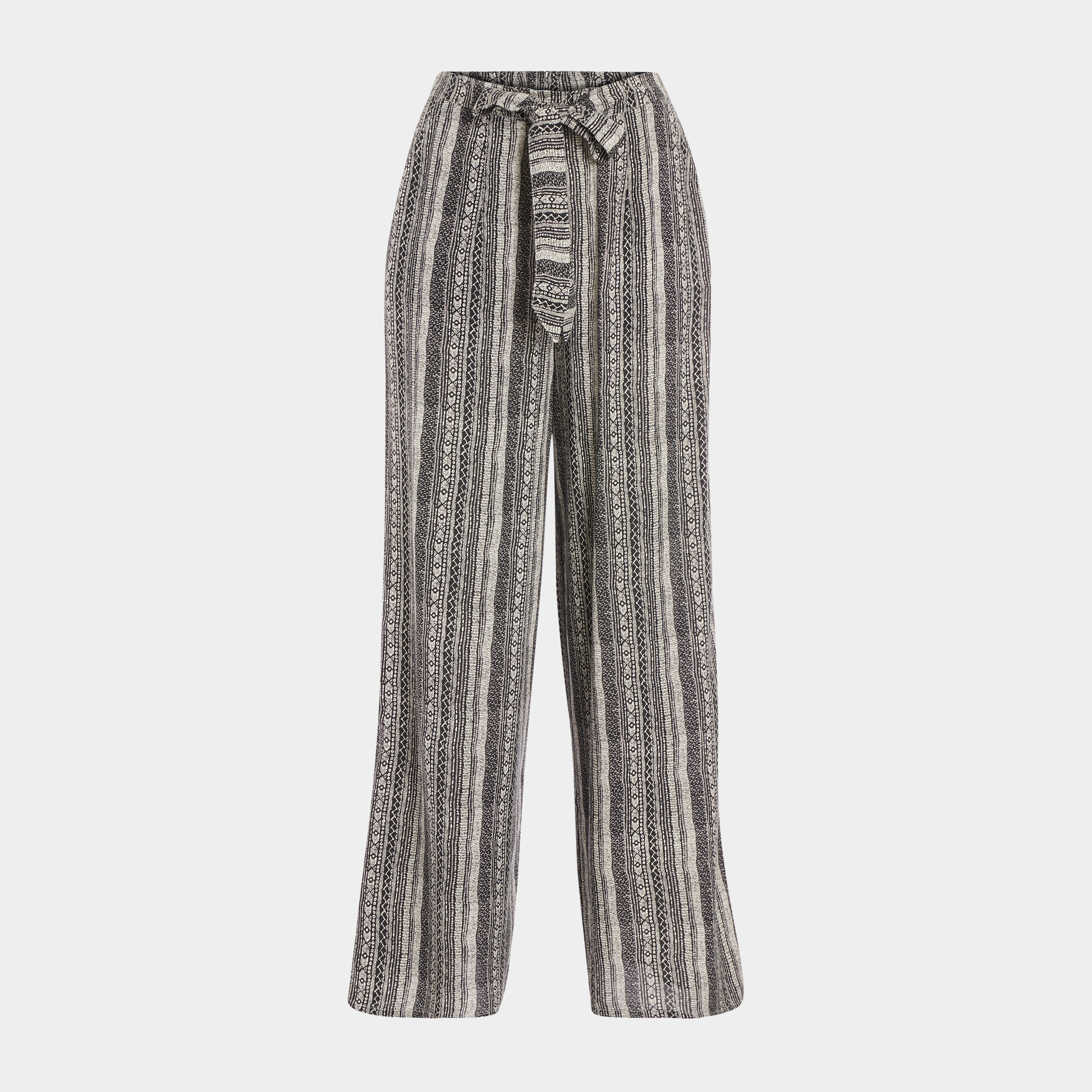 Pantalon wide leg fluide noir femme | La Halle