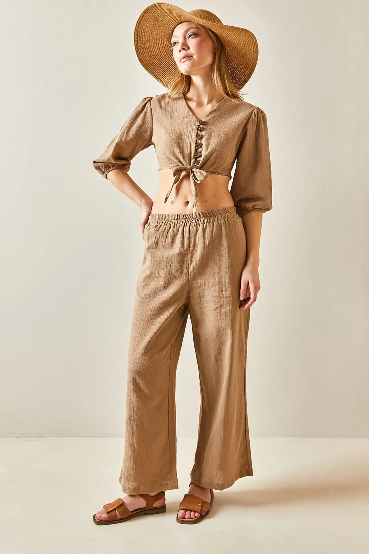 XHAN  Zweiteiler - Braun - Regular Fit