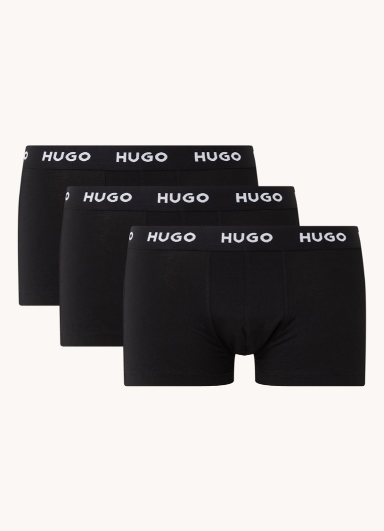 Lot de 3 boxers HUGO BOSS avec ceinture logotée