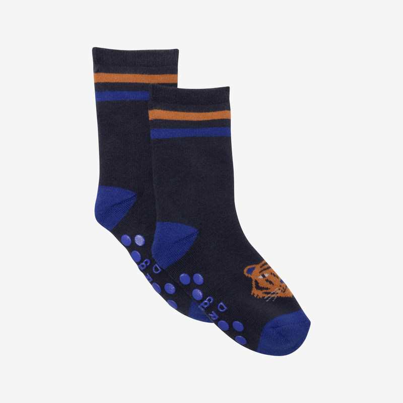 Chaussettes garçon antidérapantes violettes Catimini