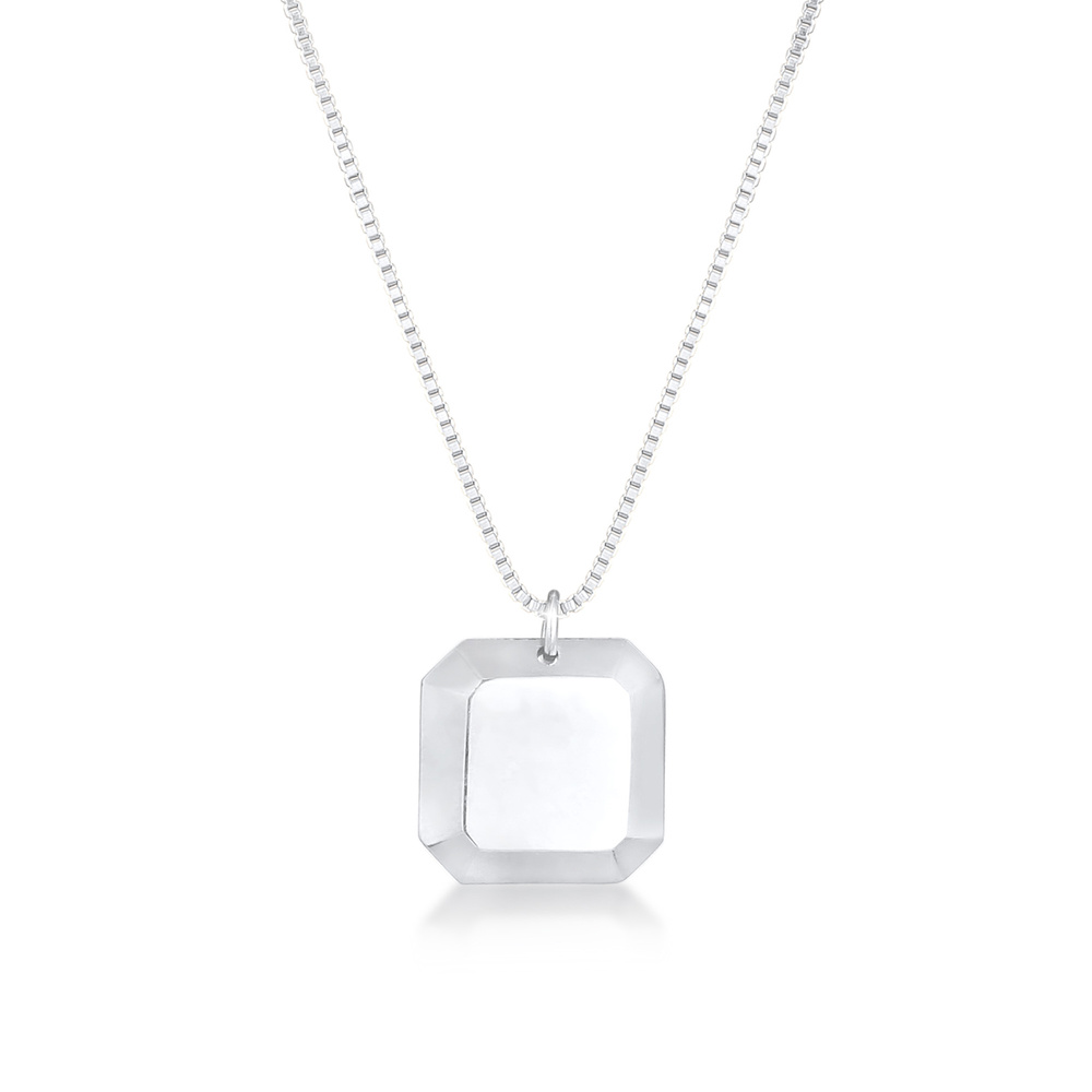 Elli Elli Collier Collier vénitien pour dames Pendentif Geo Basic en 925/1000 argent m Bijoux