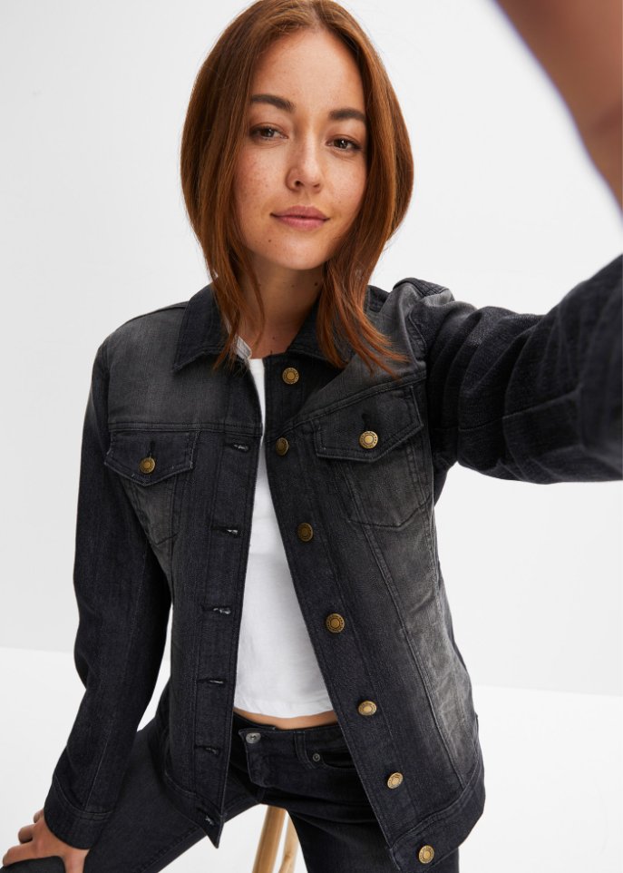 Stretch-Jeansjacke, Basic