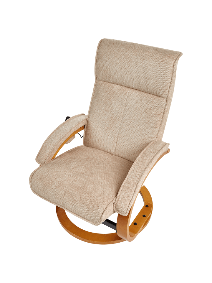 Beliani Massagestuhl HERO in Beige/Heller Holzfarbton - (W) 51 x (H) 102 x (L) 80 cm günstig kaufen onesize