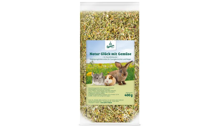 Speer´s Hoff Nagerfutter Natur Glück mit Gemüse 400 g