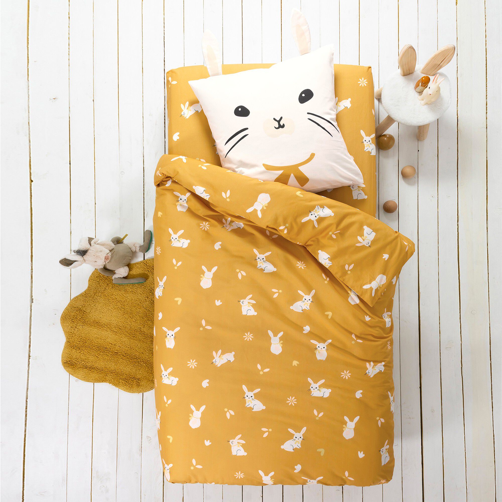 Linge de lit enfant imprimé Lapinou 1 personne