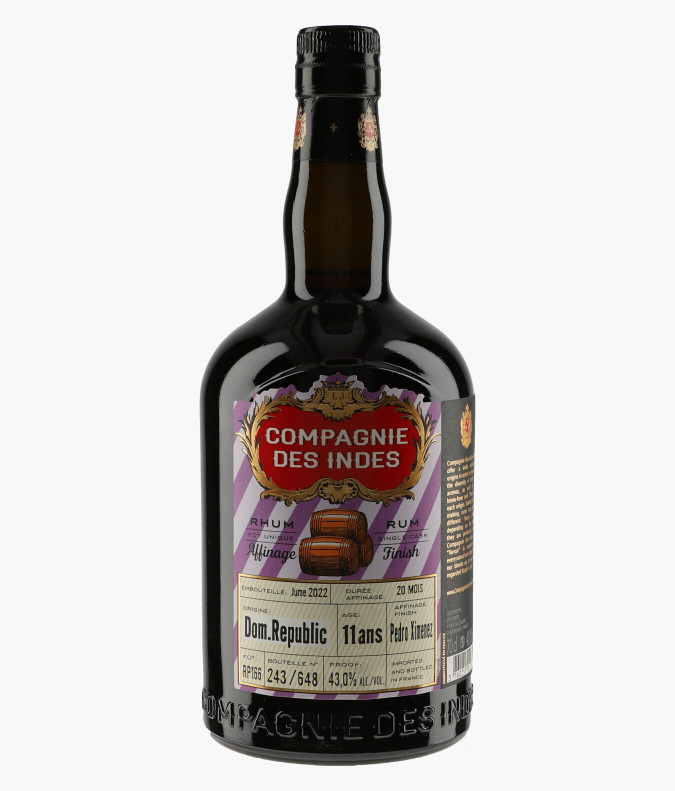 Rhum République Dominicaine 11 ans Ex Pedro Ximenez N.V.LA COMPAGNIE DES INDES
