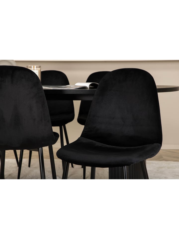 ebuy24 Essgruppe Bianca 65 (7-teilig) Schwarz 90 x 200 cm günstig kaufen onesize