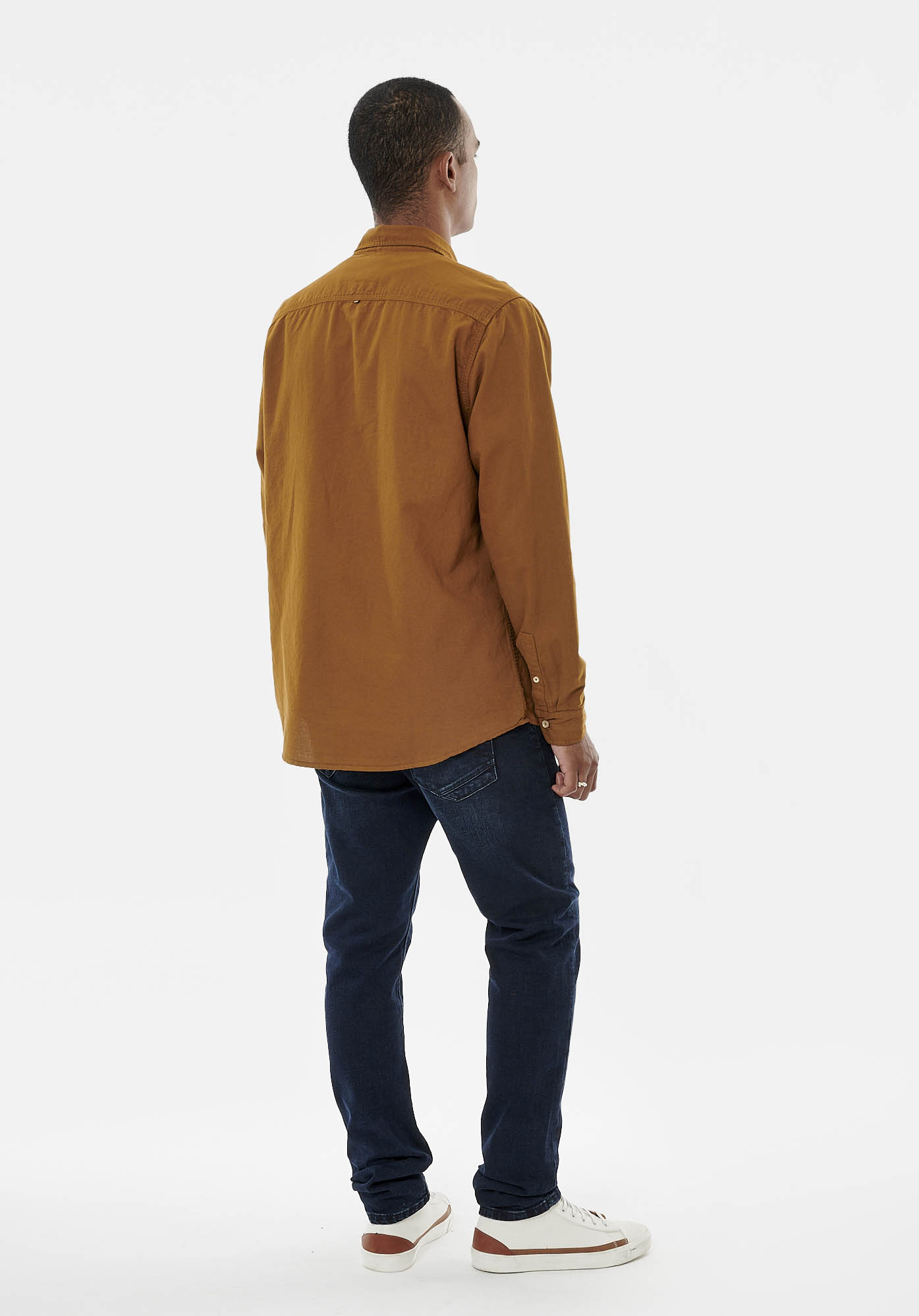 TOMEK  Chemise marron homme 100% coton bio