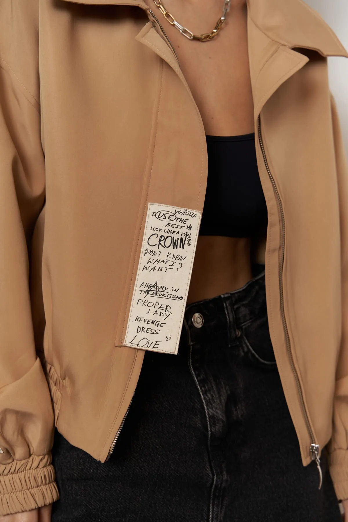MAİ COLLECTİON  Crown Tan Bomberjacke
