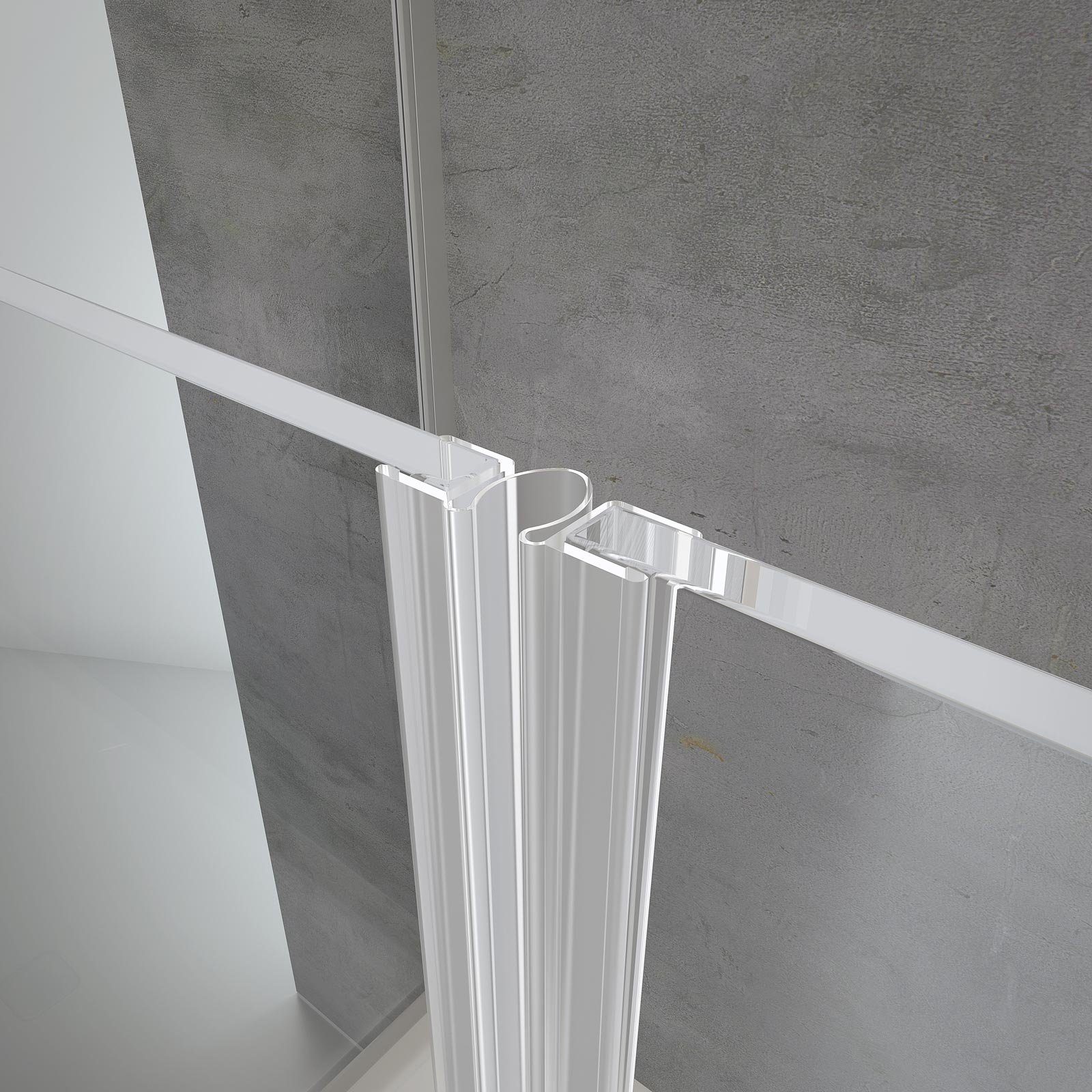 Schulte Badewannenaufsatz Komfort, 5 mm Sicherheitsglas, BxH: 114 x 140 cm, 2-tlg. + Festelement