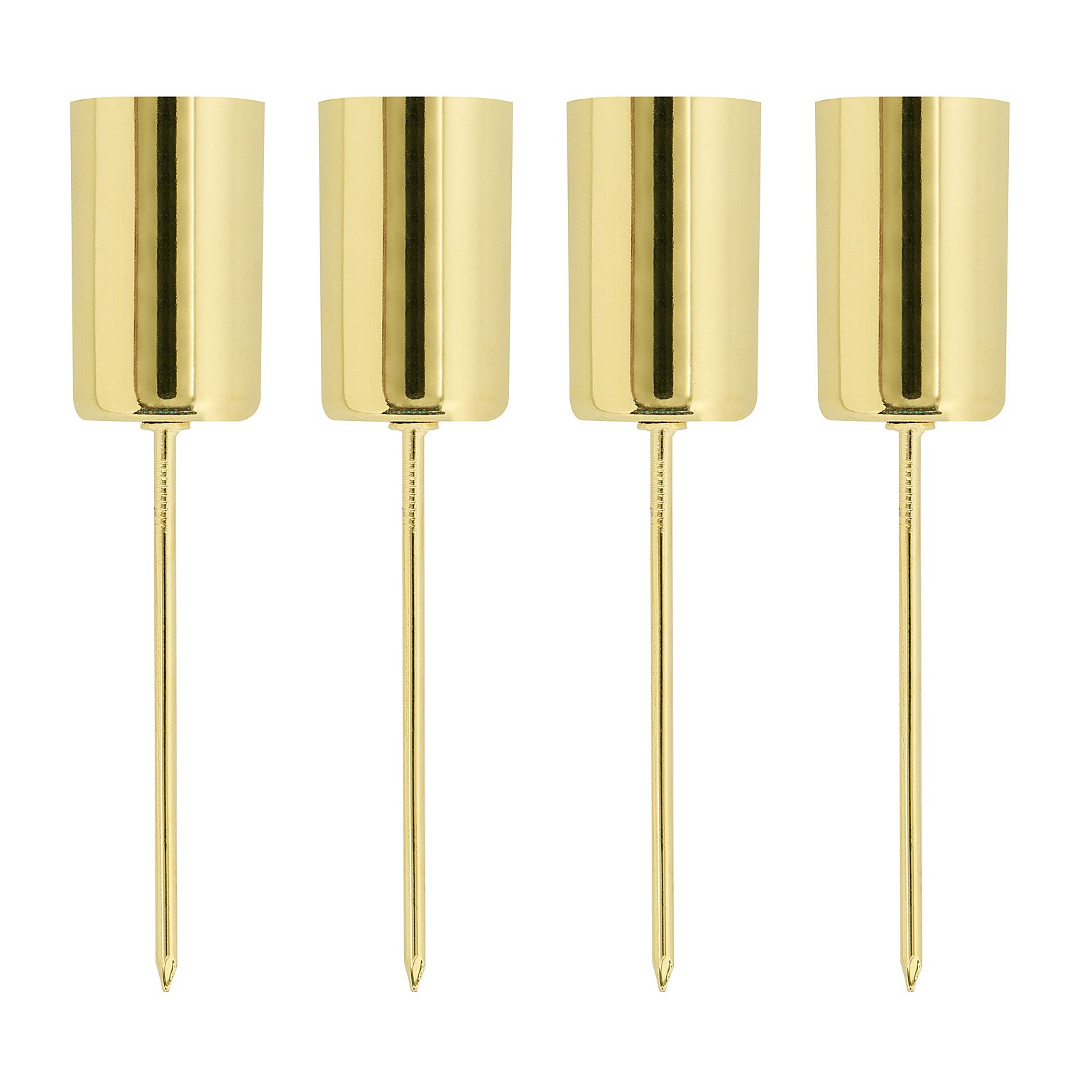 Stabkerzenhalter, gold, 2,5 cm Ø, 4 Stück