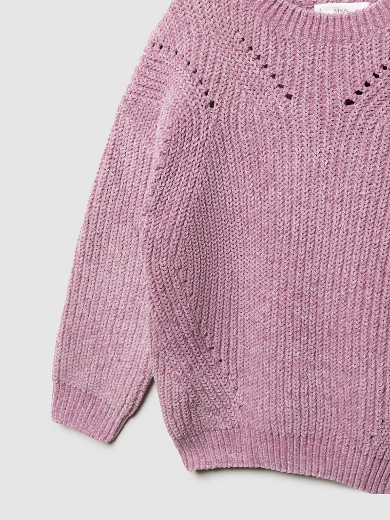Pullover mit Strickmuster Modell 'LINKI3' in purple