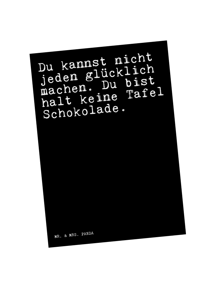 Mr. & Mrs. Panda Postkarte Du kannst nicht jeden... mit Spruch in Schwarz günstig kaufen onesize