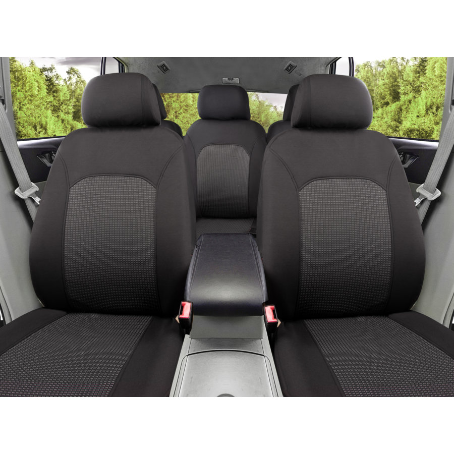 NORAUTO Sitzbezug-Komplettset FAMILY 15-teilig, für Minivans mit 3 Einzelsitzen hinten, Design MERCURY  - ATU