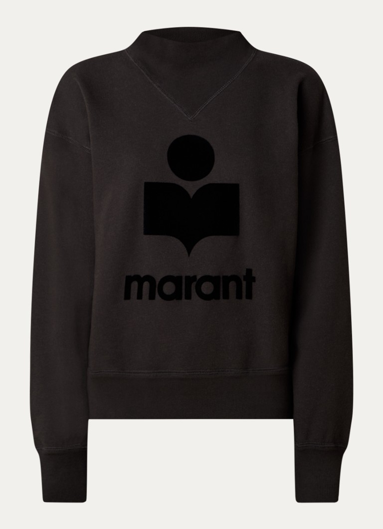 Maglione Isabel Marant Moby con stampa logo floccata e collo alto