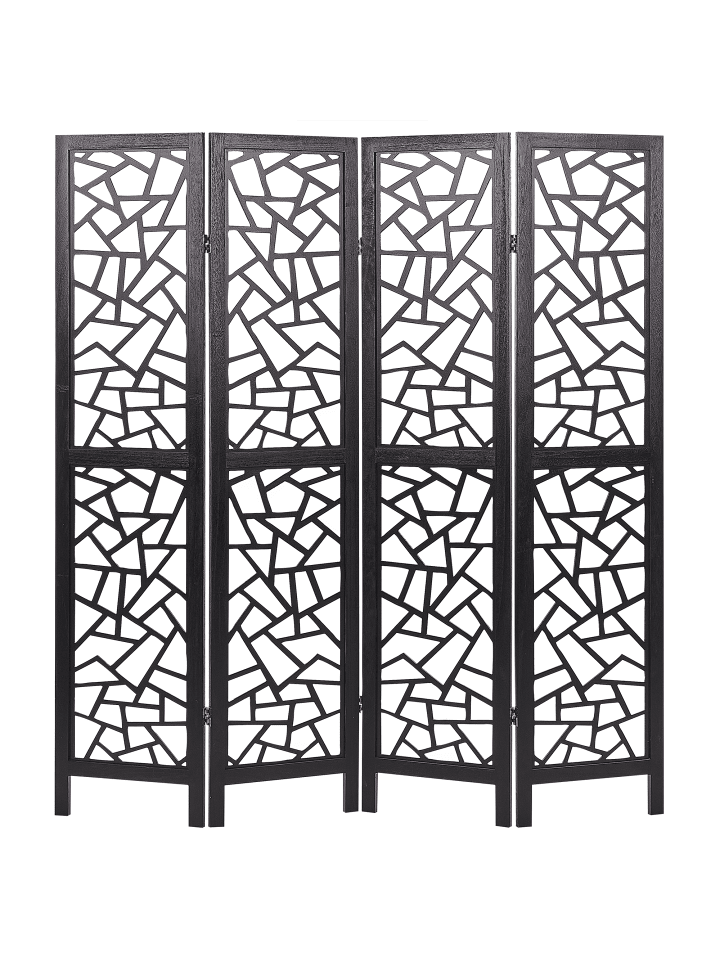 Beliani Paravent PIANLARGO in Schwarz - (W) 163 x (H) 170 x (L) 2 cm günstig kaufen onesize